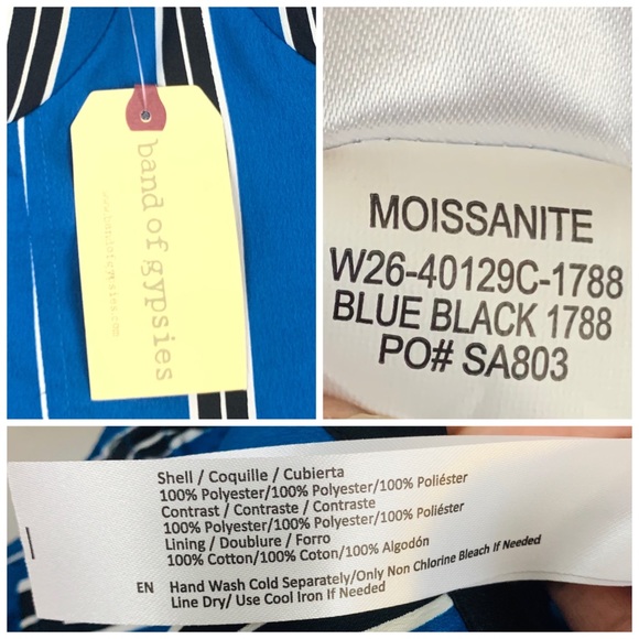 Band of Gypsies Striped Sweetheart Jumpsuit NWT - Picture 8 of 8